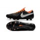 Nike Crampons Nouvelles Tiempo Legend VIII Elite FG Noir Blanc Orange