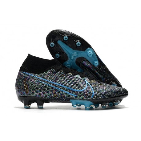 Crampon Nike Mercurial Superfly VII Elite AG-Pro Noir Bleu