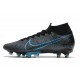 Crampon Nike Mercurial Superfly VII Elite AG-Pro Noir Bleu