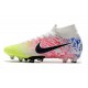 Neymar Nike Mercurial Superfly VII Elite AG-Pro Blanc Noir Bleu Volt