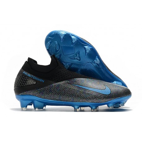 Nike Chaussure Phantom Vision 2 Elite DF FG Noir Bleu Laser Anthracite