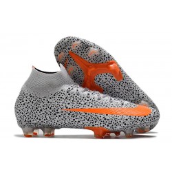 Nike Mercurial Superfly VII Elite CR7 DF FG -Noir Blanc Orange