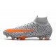 Nike Mercurial Superfly VII Elite CR7 DF FG -Noir Blanc Orange