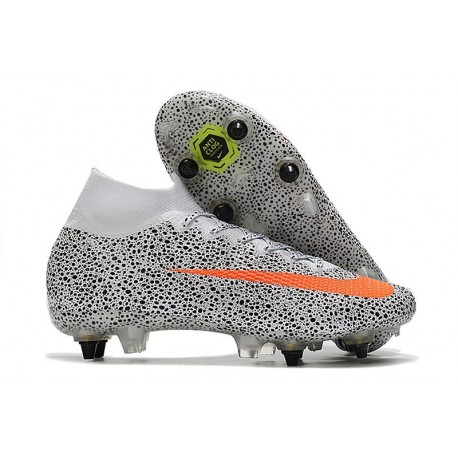 Nike Mercurial Superfly 7 Elite SG-Pro CR7 Safari-Blanc Orange Noir