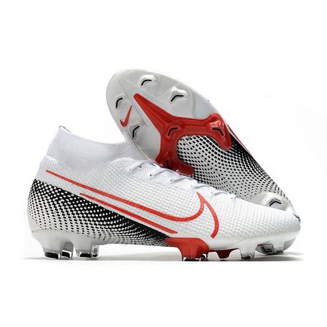 Chaussure Nike Mercurial Superfly VII Elite DF FG -Blanc Cramoisi Noir