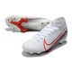 Chaussure Nike Mercurial Superfly VII Elite DF FG -Blanc Cramoisi Noir