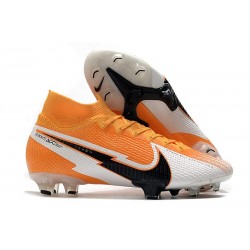 Chaussure Nike Mercurial Superfly VII Elite DF FG -Orange Laser Noir Blanc