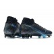 Chaussure Nike Mercurial Superfly VII Elite DF FG - Noir Bleu