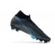 Chaussure Nike Mercurial Superfly VII Elite DF FG - Noir Bleu