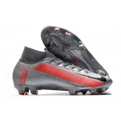 Chaussure Nike Mercurial Superfly VII Elite DF FG -Gris Noir Cramoisi