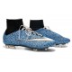 Crampon Chaussure Meilleur Nike Mercurial Superfly 4 FG Safari Bleu Blanc