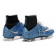 Crampon Chaussure Meilleur Nike Mercurial Superfly 4 FG Safari Bleu Blanc