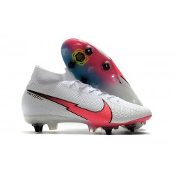 Nike Mercurial Superfly 7 Elite SG-Pro Anti Clog Blanc Rouge