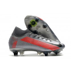 Nike Mercurial Superfly 7 Elite SG-Pro Neighbourhood - Gris Noir Rouge