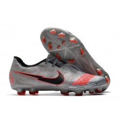 Chaussures de Foot Nike Phantom Vnm Elite FG - Gris Noir Rouge