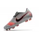 Chaussures de Foot Nike Phantom Vnm Elite FG - Gris Noir Rouge