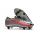 Nike Mercurial Vapor XIII Elite SG Anti Clog Gris Noir Rouge