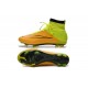 Crampon Chaussure Meilleur Nike Mercurial Superfly 4 FG Cuir Jaune Volt