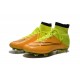 Crampon Chaussure Meilleur Nike Mercurial Superfly 4 FG Cuir Jaune Volt