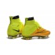 Crampon Chaussure Meilleur Nike Mercurial Superfly 4 FG Cuir Jaune Volt