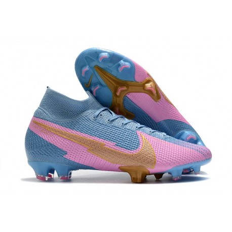 Nike Mercurial Superfly 7 Elite FG ACC Bleu Rose Or