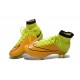 Crampon Chaussure Meilleur Nike Mercurial Superfly 4 FG Cuir Jaune Volt