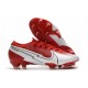 Crampon Nike Mercurial Vapor 13 Elite FG Rouge Blanc