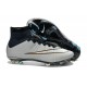 Meilleure Chaussures Nouveau Nike Mercurial Superfly FG Homme Argent Blanc CR7