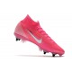 Nike Mercurial Superfly 7 Elite SG-Pro x Mbappe Rose Blanc Noir