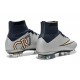 Meilleure Chaussures Nouveau Nike Mercurial Superfly FG Homme Argent Blanc CR7