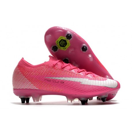 Nike Mercurial Vapor XIII Elite SG Anti Clog x Mbappe Rose Blanc Noir