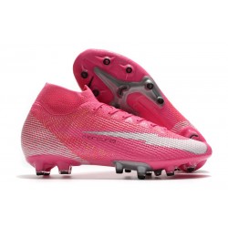 Nike Mercurial Superfly 7 Elite DF AG-Pro x Mbappe Rose Blanc Noir