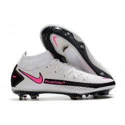 Chaussures Nike Phantom Gt Elite Df Fg Blanc Rose Noir