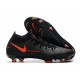 Chaussures Nike Phantom Gt Elite Df Fg Noir Rouge Chili Gris fumee