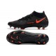 Chaussures Nike Phantom Gt Elite Df Fg Noir Rouge Chili Gris fumee