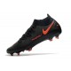 Chaussures Nike Phantom Gt Elite Df Fg Noir Rouge Chili Gris fumee