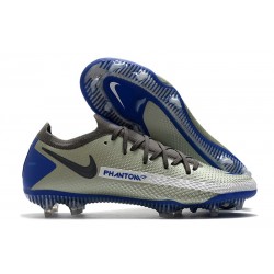 Nike Phantom GT Elite FG Chaussures de Football - Bleu Gris Noir