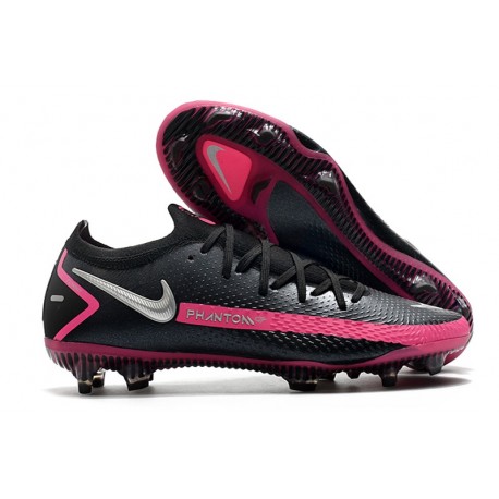 Nike Phantom GT Elite FG Chaussures de Football - Noir Argent Rose