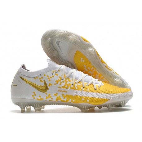 Nike Phantom GT Elite FG Chaussures de Football - Blanc Or