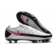 Nike Phantom GT Elite FG Chaussures de Football - Blanc Rose Noir