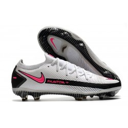 Nike Phantom GT Elite FG Chaussures de Football - Blanc Rose Noir