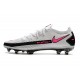 Nike Phantom GT Elite FG Chaussures de Football - Blanc Rose Noir