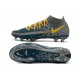 Chaussures Nike Phantom Gt Elite Df Fg Gris Bleu Jaune