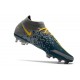 Chaussures Nike Phantom Gt Elite Df Fg Gris Bleu Jaune