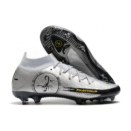 Nike Phantom GT Scorpion Elite DF FG Homme Argent Noir