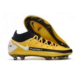 Chaussures Nike Phantom Gt Elite Df Fg Jaune Noir Blanc