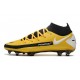 Chaussures Nike Phantom Gt Elite Df Fg Jaune Noir Blanc