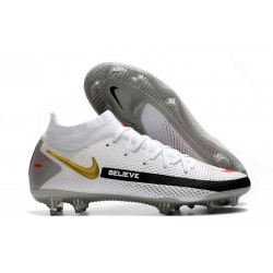 Nike Phantom GT Elite DF FG Homme Blanc Noir Rouge Or