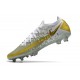 Nike Phantom GT Elite FG Chaussures de Football - Blanc Or