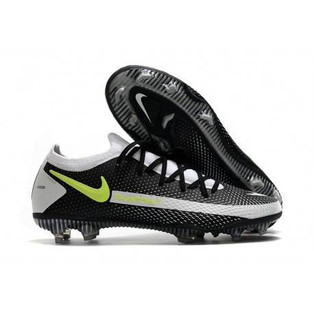 Nike Phantom GT Elite FG Chaussures de Football - Noir Gris Jaune